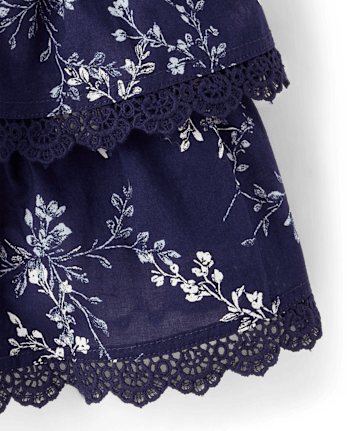 Girls Floral Tiered Skort - Driftwood Bay