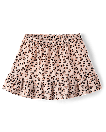 Jupe-short léopard à volants fille - Petit Paris