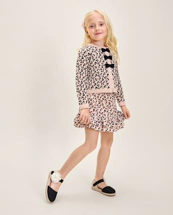 Jupe-short léopard à volants fille - Petit Paris