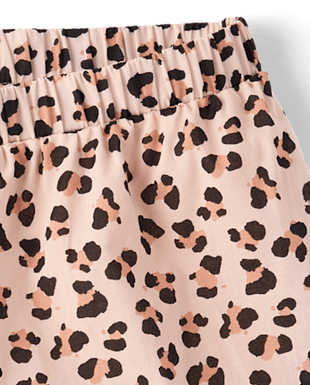 Girls Leopard Ruffle Skort - Petit Paris