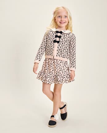 Jupe-short léopard à volants fille - Petit Paris