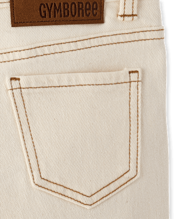 Girls Crochet Floral Barrel Jeans - Driftwood Bay