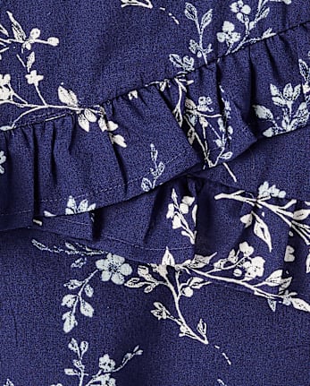 Girls Floral Ruffle Dress - Driftwood Bay