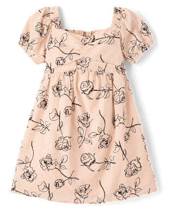 Robe à pois rose avec nœud au dos pour fille - Petit Paris