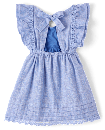 Robe à nœud papillon en lin mélangé pour filles - Collection Lin
