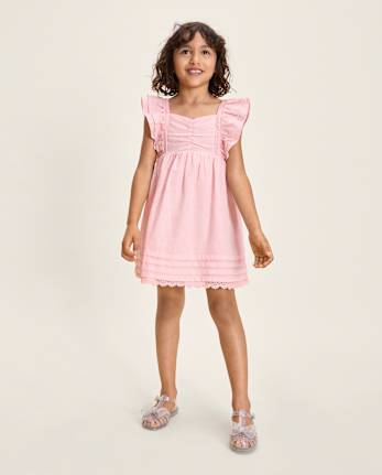 Robe à nœud papillon en lin mélangé pour filles - Collection Lin