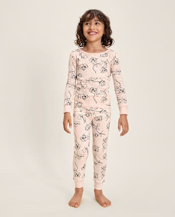 Girls Rose Snug Fit Pointelle Pajamas - Gymmies