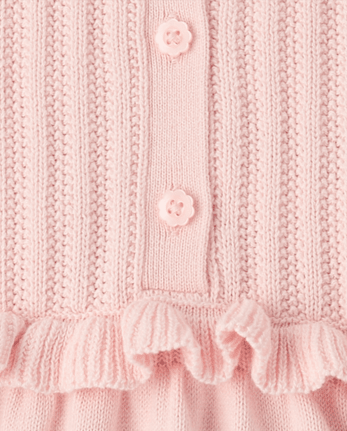 Girls Stitched Peter Pan Sweater Dress - Enchanted Garden