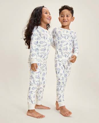 Pyjama Henley en coton ajusté à motif lapin pour enfants - Gymmies