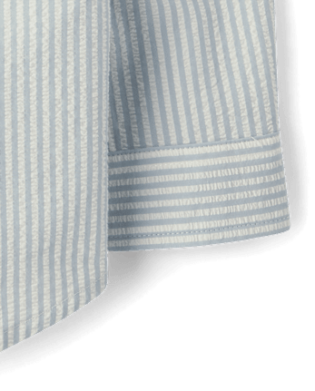 Chemise à rayures en seersucker pour garçon - Jardin enchanté