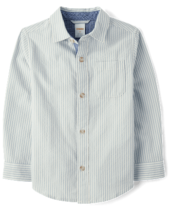 Chemise à rayures en seersucker pour garçon - Jardin enchanté
