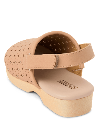 Girls Perforated Heart Clogs - Little Essentials