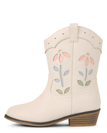 Girls Floral Cowgirl Boots - Driftwood Bay