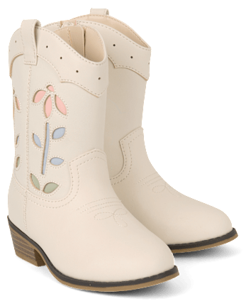 Girls Floral Cowgirl Boots - Driftwood Bay