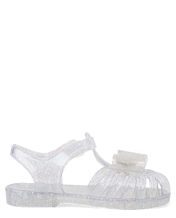 Sandales en gelée à paillettes et cœur perforé pour filles - Little Essentials