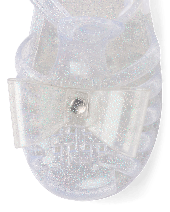 Sandales en gelée à paillettes et cœur perforé pour filles - Little Essentials