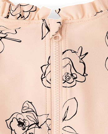 Girls Floral Rashguard Tankini Swimsuit - Swim Shop