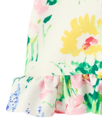 Girls Floral Puff Sleeve Tankini Swimsuit - Swim Shop