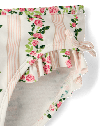 Girls Floral Puff Sleeve Tankini Swimsuit - Swim Shop