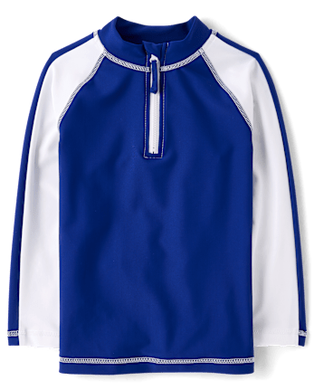 Boys Colorblock Quarter Zip Rashguard - Swim Shop