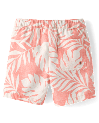 Maillots de bain garçon à motif de feuilles tropicales - Boutique de maillots de bain