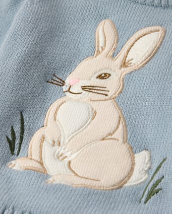 Baby Boys Applique Bunny Sweater 2-Piece Outfit Set - Homegrown by Gymboree