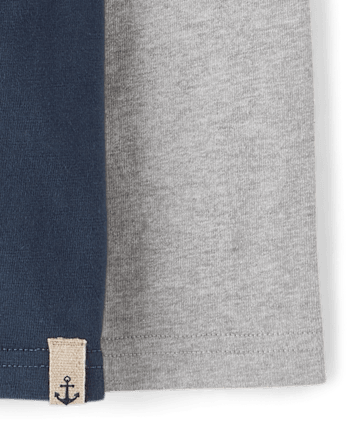 Boys Embroidered Fish Layered Top - Driftwood Bay