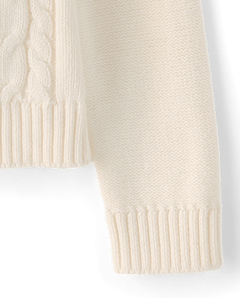 Pull en maille torsadée à motif floral pour fille - Driftwood Bay