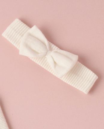 Baby Girls Hello KittyÂ® Embroidered Floral Pointelle 3-Piece Sweater Set