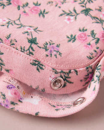 Baby Girls Hello Kitty® Floral Toile Bodysuit 3-Pack