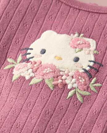 Baby Girls Hello Kitty® Floral Toile Bodysuit 3-Pack
