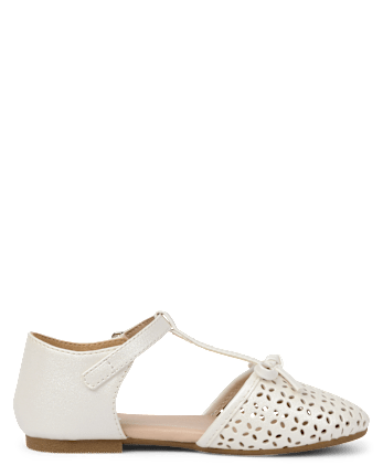 Ballerines à bride en T perforées et scintillantes pour filles - Little Essentials