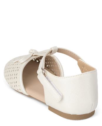 Ballerines à bride en T perforées et scintillantes pour filles - Little Essentials