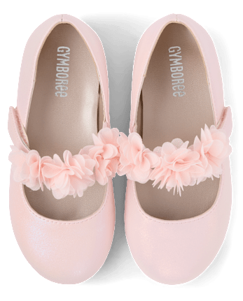 Girls Shimmer Floral Ballet Flats - Enchanted Garden