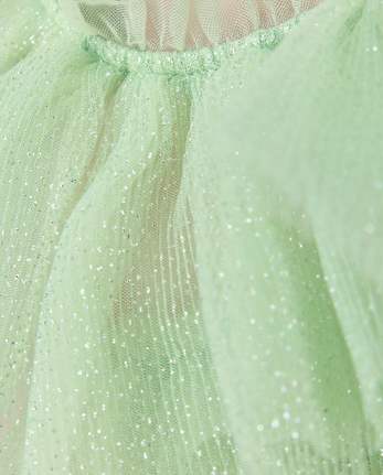 Girls Glitter Pleated Tulle High Neck Dress - Marchesa Mini x Gymboree