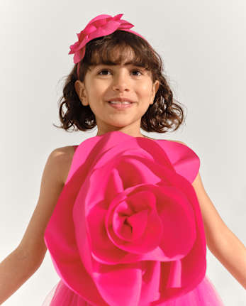 Girls Oversized Rosette Fit And Flare Dress - Marchesa Mini x Gymboree
