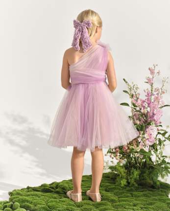 Girls Ombre Rosette Tulle One Shoulder Dress - Marchesa Mini x Gymboree