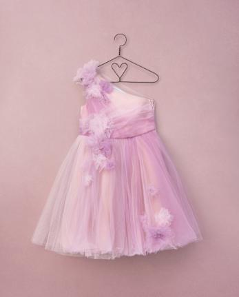 Girls Ombre Rosette Tulle One Shoulder Dress - Marchesa Mini x Gymboree