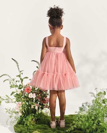 Girls Oversized Bow Fit And Flare Dress - Marchesa Mini x Gymboree