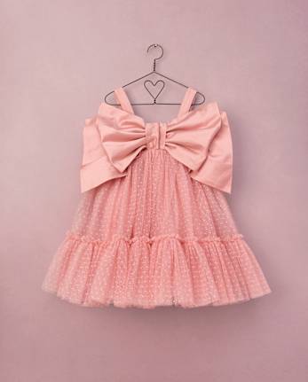 Girls Oversized Bow Fit And Flare Dress - Marchesa Mini x Gymboree