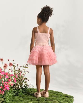 Girls Glitter Ombre Tiered Tulle Tutu Skirt - Marchesa Mini x Gymboree