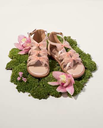 Girls Rhinestone Bow Gladiator Sandals - Marchesa Mini x Gymboree