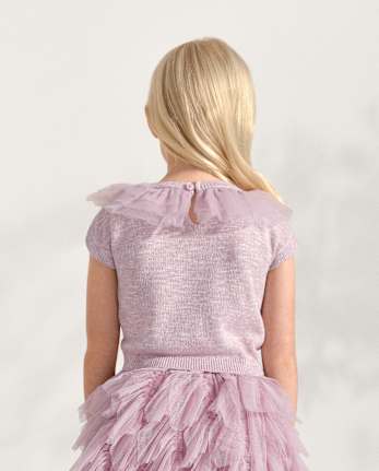 Girls Bow Tiered Tulle Sweater - Marchesa Mini x Gymboree