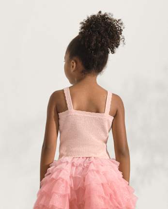Girls Scalloped Ribbed Sweater Tank Top - Marchesa Mini x Gymboree