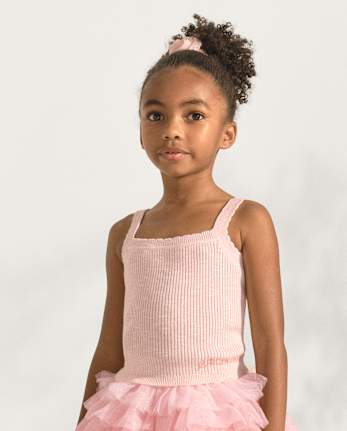 Girls Scalloped Ribbed Sweater Tank Top - Marchesa Mini x Gymboree