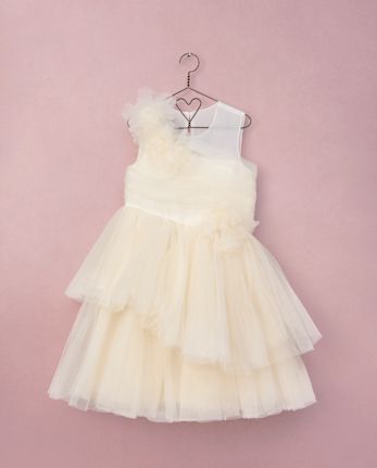 Girls Rosette Cascading Tulle Fit And Flare Dress - Marchesa Mini x Gymboree