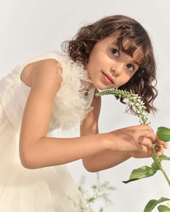 Girls Rosette Cascading Tulle Fit And Flare Dress - Marchesa Mini x Gymboree