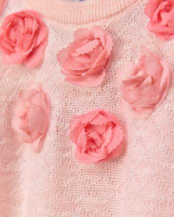 Girls Rosette Pointelle Sweater - Marchesa Mini x Gymboree