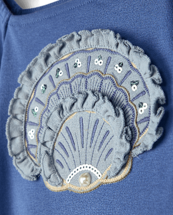 Girls Embroidered Floral Puff Sleeve Top - Driftwood Bay