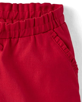 Girls Ruffle Pull On Shorts - Little Essentials